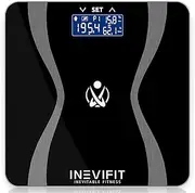 INEVIFIT BODY-ANALYZER SCALE Highly Accurate Digital Bathroom Body Composition Analyzer Measures Weight Body Fat Water Muscle & Bone Mass for 10 Users. Includes a 5-Year Warranty