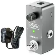 Lekato Guitar Looper Effect Pedal Unlimited Overdubs 300s Loop + Power Adapter