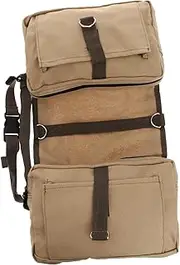 Dog Hiking Saddle Bag Canvas Pet Backpack for Dog Large Multi-Compartment