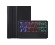 Bluetooth-compatible Keyboard Case Backlit Keypad Case with Touchpad for Samsung Tab A8 2021 SM-X205/X200 - Black