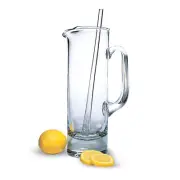 Premium European Crystal Water, Juice or Iced Tea Pitcher, and Manhattan Martin
