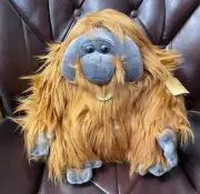 MIYONI BY AURORA MALE ORANGUTAN MONKEY STUFFED ANIMAL PLUSH TOY 11" SITTING
