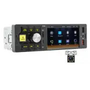 For Carplay Android Auto Car Radio 1Din 4.1in Touch Screen BT Mirror Link W/Cam