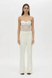 Aperture Lace Bodysuit in Cream - CAMILLA AND MARC® C&M