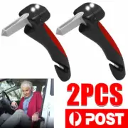 2* Car Door Handle Disability EldSWly Standing Aid Cane Flashlight Glass Breaker