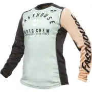 Fasthouse Grindhouse AC Fortune Women's Jersey, Black/Mint/Peach