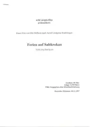 Presseheft, FERIEN AUF SALTKROKAN, von Olle Helbohm, nach Astrid Lindgren, 1968