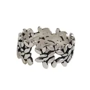 3PCS Copper Retro Lucky Leaves Olive for Women Birthday Presents Rings