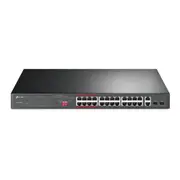 TP-Link TL-SL1226P 24-Port 10/100Mbps + 2-Port Gigabit Unmanaged PoE+ Switch , Up To 250W For all PoE Ports, Up To 30W Each PoE Port TL-SL1226P