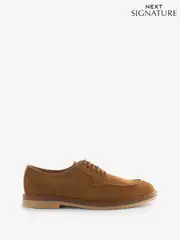 Brown Signature Apron Suede Shoes (Q43572) | $155