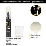 Touch Up Paint For Mazda All Models 5U Gardenia White With Polish Paste