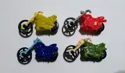 AMERICAN CHOPPERS COLOURED MODEL MOTORCYCLES SET 1:64 H0 - KINDER SURPRISE TOYS