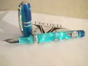 Visconti Homo Sapiens Blue Lagoon Crystal LE fountain pen 18kt Au M nib MIB..A