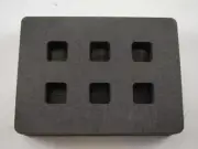 Graphite Mold 1/4 oz Gold Bar Silver 6-Cavities Cube Ingots Copper 1/8 oz (B95)