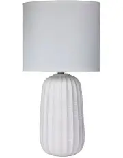 [Oriel Lighting] Benjy Ceramic Table Lamp 25cm White