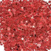 Party Decor 15g/Bag 6/10MM Gold Silver Acrylic Stars Table Confetti Sprinkles for Wedding Birthday Party Decoration Confetti Balloon Filling (Color : SC04 Red, Size : 10MM)