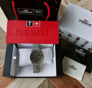 TISSOT Tradition 灰色錶盤 銀色不鏽鋼錶帶 石英 男士手錶 T0636101106700