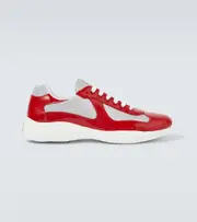 [Prada] Prada America's Cup leather-trimmed sneakers AU 6 red