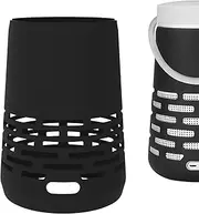 [Geekria] Silicone Case Cover Compatible with Bose SoundLink Revolve+, SoundLink Revolve II Wireless Speaker Skin Cover with Charging Port Accessible (Black)