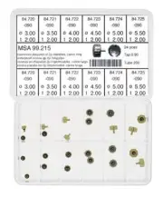 Horotec MSA99.215 Assortment of Yellow Waterproof Stainless Steel Crowns (Long)