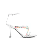 [Jimmy Choo] Jimmy Choo 100mm Blanche Sandals 41 IT SILVER