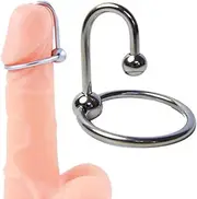 DSstyles Love Increase Orgasm Urethra Toys Dual Ball Stainless Steel Cock Head Ring 28mm