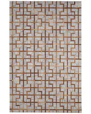 Verlaine Canady Handmade Leather Trellis Rug
