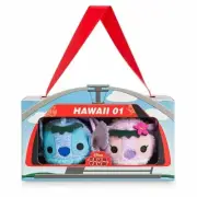 Disney Tsum Tsum Mini Plush Toy Set Blue Pink Stitch Angel Hawaiian 3 1/2 Inch