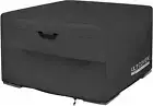 Patio Fire Pit Table Cover Square 40 Inch Outdoor Waterproof Fire Bowl Cover, Bl
