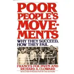 POOR PEOPLE'S MOVEMENTS ─ WHY THEY SUCCEED, HOW THEY FAIL/FRANCES FOX PIVEN【三民網路書店】