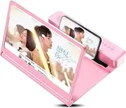 Magnifying Glass,16in 3D Mobile Phone Screen with Bluetooth Speaker, Ultra-Clear Blu-ray Phone Amplifier with Folding Holder Stand, Projector Enlarger-Perfect for Families, Seniors-Eye Prote