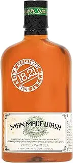 18.21 Man Made Man Made Wash - Spiced Vanilla by 18.21 Man Made for Men - 18 oz 3-In-1 Shampoo, Conditioner and Body Wash, 532 ml (Pack of 1)