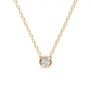Bezel Necklace with 0.40ct of Laboratory Grown Diamonds in 9kt Yellow Gold