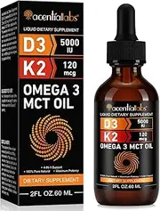 Vitamin D3 + K2 Liquid Drops – Plant-Based Formula with Naturally Sourced Ingredients – Vegan, Non-GMO, Gluten-Free – 30ml