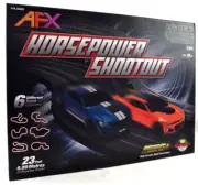 AFX Horsepower Shootout Mustang VS Camaro 23' HO Scale Slot Car Race Set 22063