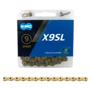 KMC X9SL Superlight Chain 9 Speed 1/2 x 11/128' 116L Ti-N GOLD