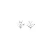 Silver Bumble Bee Stud Earrings