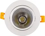 Recessed Ceiling Light,5W LED Tilt Recessed Ceiling Lights Cut Hole Diameter 70-80MM Spotlight with Transformer ACRotatable Downlight Not Dimmable,Indoor Lighting for Bathroom Office