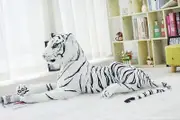 Huiyun New Arrive 30-120CM Giant Black Leopard Panther Yellow White Tiger Plush Toys Stuffed Animal Pillow Doll For Children 50cm