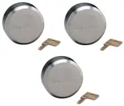 3 Master Lock 2-7/8" 6271KAW700A-80245 Keyed Alike Hockey Puck Shackleless Lock