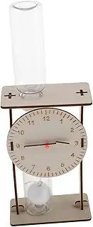 GETAJGHSD 1 Set Dripping Clock Teaching Supplies Clock Round Plug Piggy Bank Money Bank Display Stand Model Teaching Material Clocks Small Production Clocks Clocks Model Beige Wood