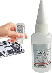 Super Glue, Strong Bonding Adhesive, Quick Drying Transparent Instant Bonding Glue for Metal Glass Ceramic Fabric Crafting