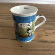 Danbury Mint Peanuts by Charles Schulz Calendar Mug Snoopy Coffee Cup April