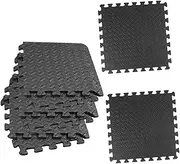 VANZACK 8pcs Taekwondo Mat Flooring Carpet Play Mat Gym Mat Floor Mats Square Puzzle Floor Mat Boxing Floor Mat Floor Mat Interlocking Floor Puzzle Mat Interlocking Floor Mat Eva Black