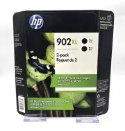 HP 902XL Ink Cartridges OfficeJet Printer - Black, Pack of 2 T0A40BN Exp. 1/22