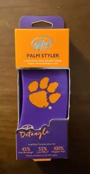 Wet Brush Pro Detangler Palm Styling Brush - Clemson - Rare. Hair Or Beard -Men!