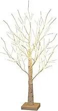 LED Birch Tree with 144 Warm White Lights - Decorative Twig Bonsai Tree for Home