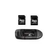 NEW Two 2x microSD to SD Card Adapter MICROSD-ADAPTER+ Card Reader