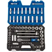 Draper Metric Imperial Combined Socket Set 1/2"D 63 Piece Deep & Standard 16456