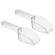2Pcs Ice Scoop PC 8.27x1.97" Small Ice Maker Flour Cereal Sugar Handle Shovel